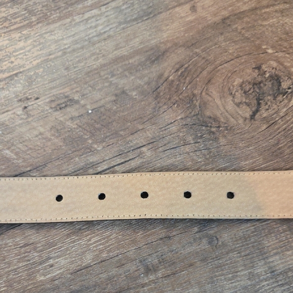 Ellen Tracy Black Italian Sueded Calf Skin Belt With Gold Buckle Women's Large - Picture 6 of 9